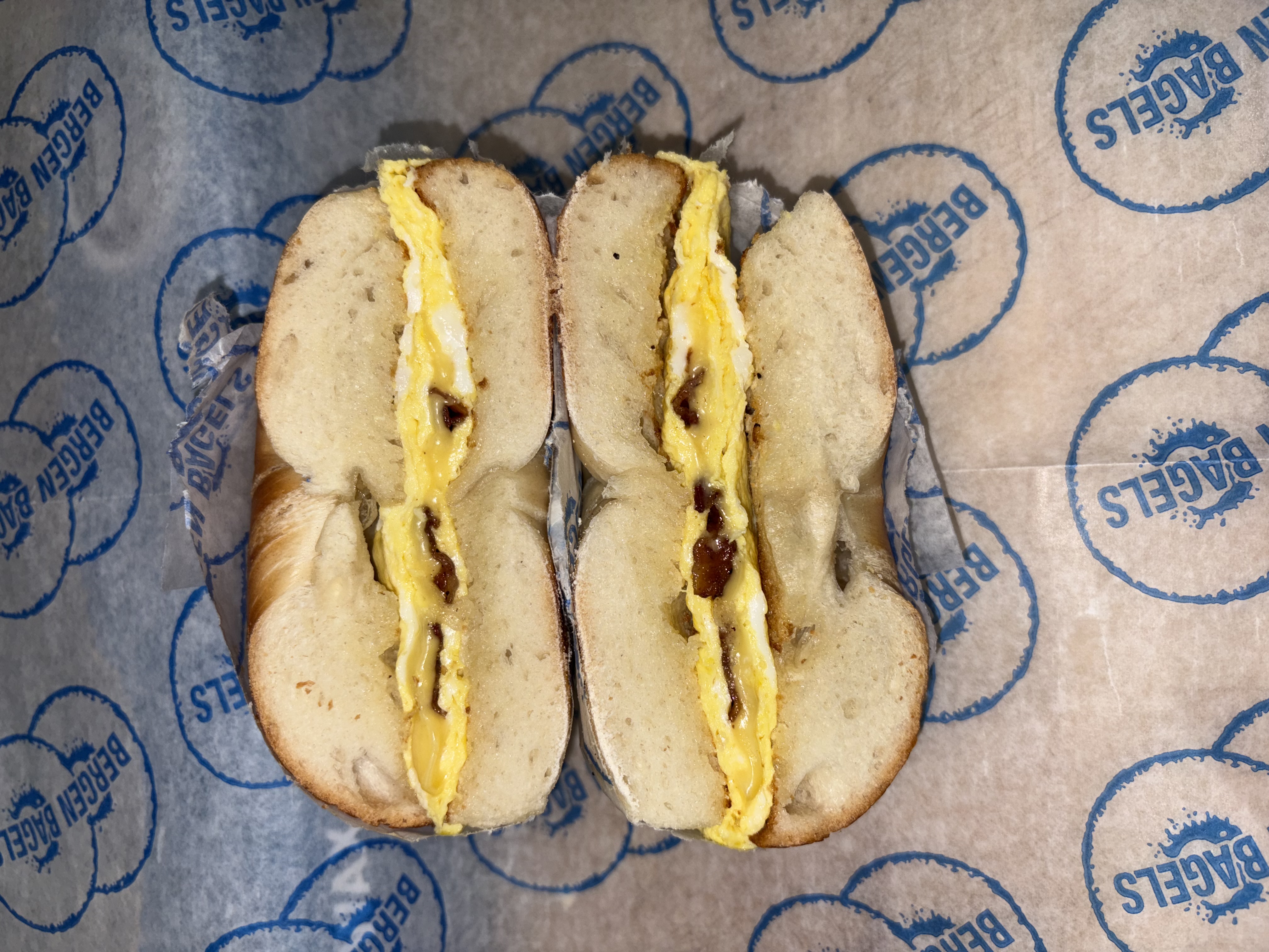2 Egg and Cheese with Bacon Sandwich Breakfast 