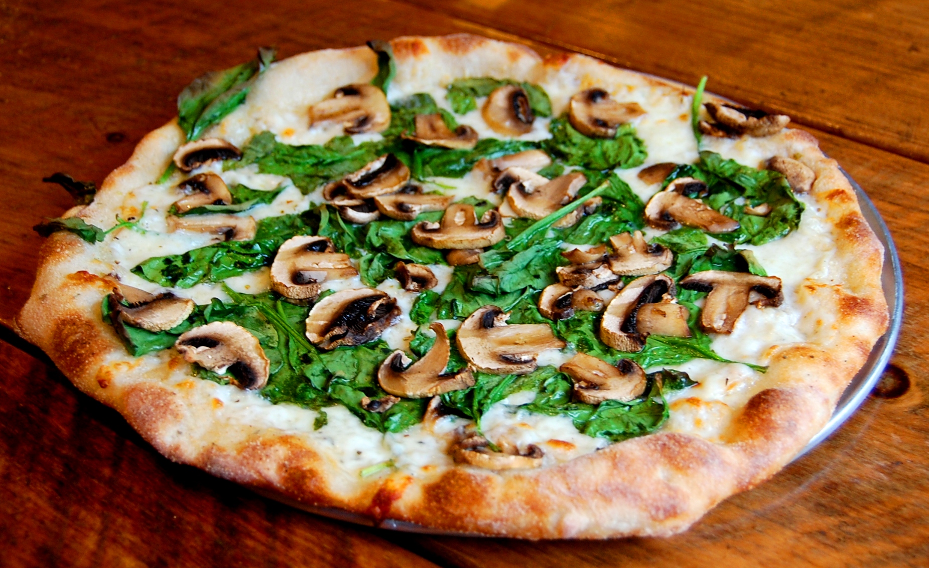Spinach & Mushroom Pizza 12 Inch