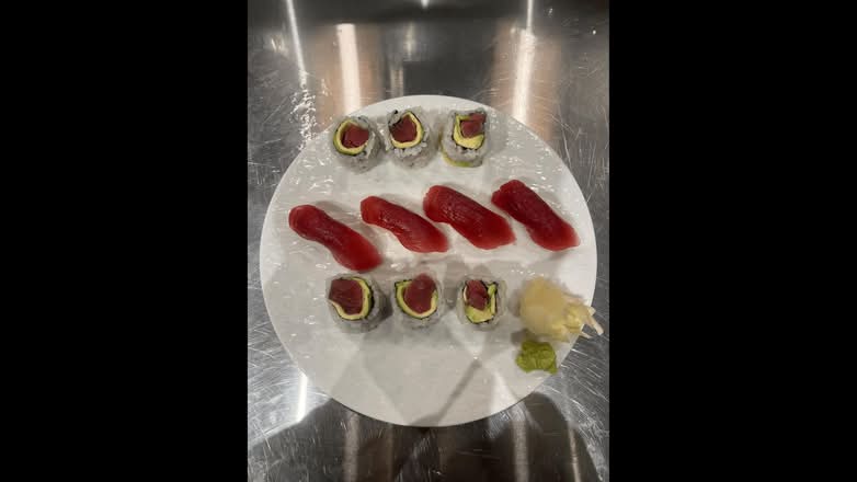 Tuna Roll and Nigiri Combination