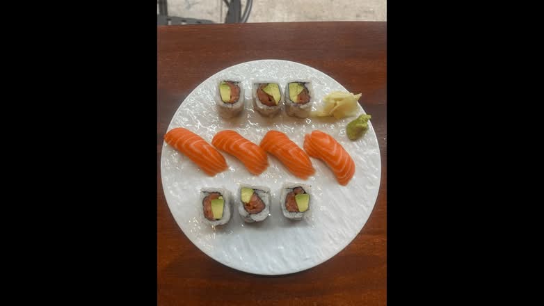 Salmon Roll and Nigiri Combination