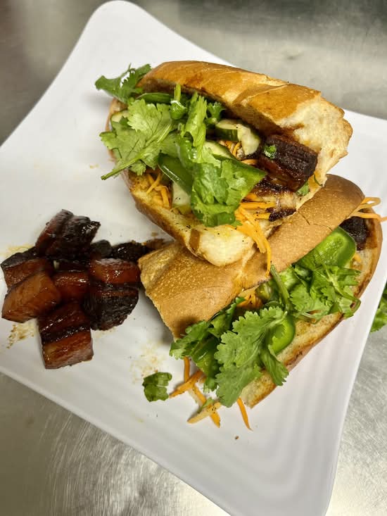 Braised Pork Belly Banh Mi