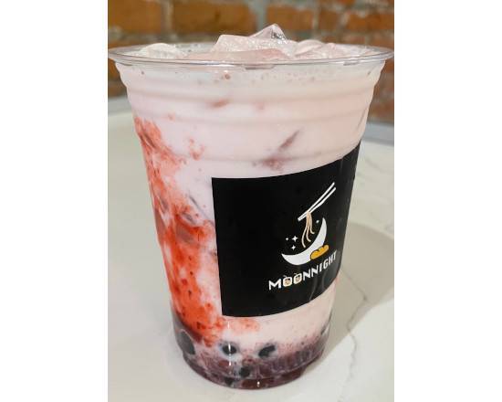 Strawberry Fresh Milk with Pearl